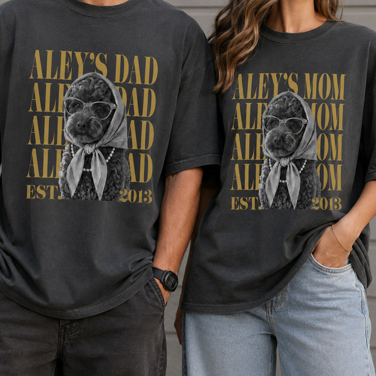 Vintage Style Custom Cute Dog, Cat Photo For Pet Mom, Dad - Personalized Shirt 1