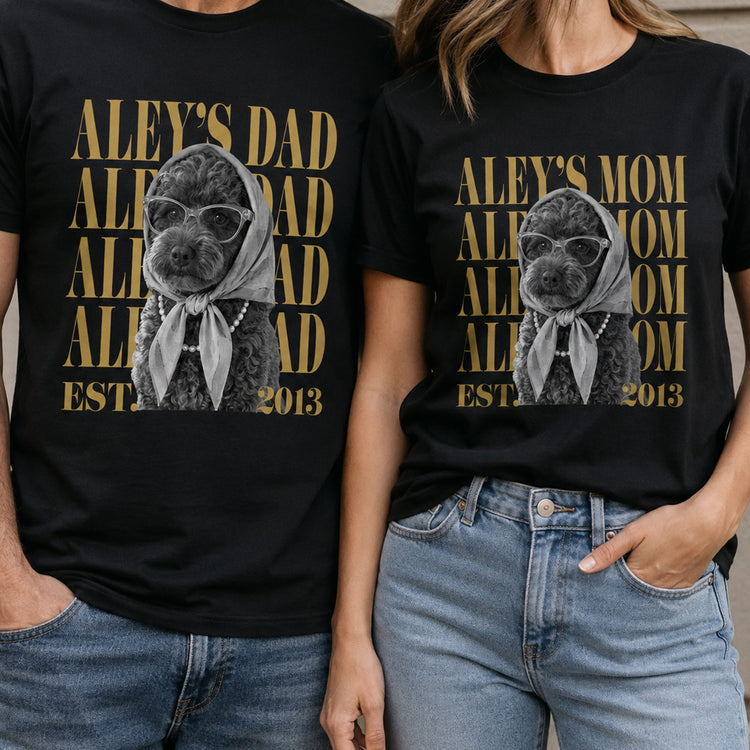 Vintage Style Custom Cute Dog, Cat Photo For Pet Mom, Dad - Personalized Shirt 2