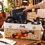 Violin Lovers, Violin Teacher Musician Music Lover Gift For Violinist - Personalized Storage Basket 3