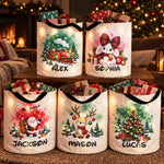 Watercolor Christmas Scene Decoration - Personalized Basket 1