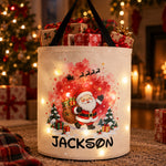 Watercolor Christmas Scene Decoration - Personalized Basket 2