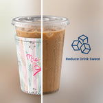 Watercolor Floral Stripe Pattern - Personalized Iced Coffee Sleeve 4