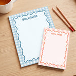 Wavy Border Custom Name For Coworker, Friends, Her - Personalized Notepad 1