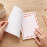 Wavy Border Custom Name For Coworker, Friends, Her - Personalized Notepad 2