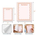 Wavy Border Custom Name For Coworker, Friends, Her - Personalized Notepad 5