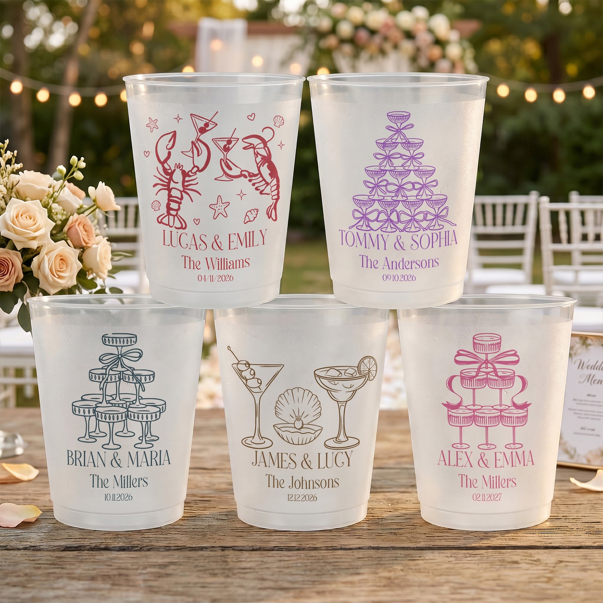 Wedding Decorations & Favors Custom Couple's Names New Version Party Cups - Personalized Cups 1