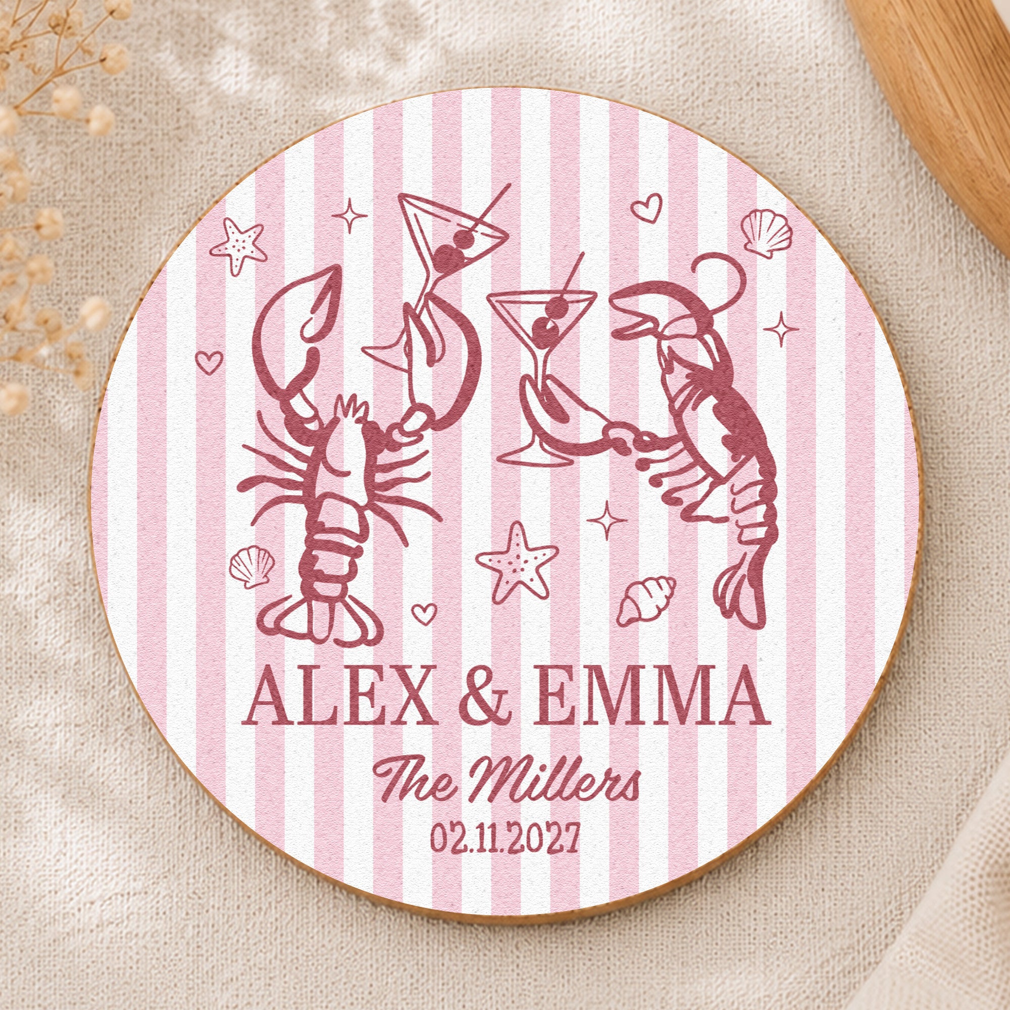 Wedding Decorations & Favors Custom Couple's Names New Version - Personalized Coasters 4