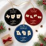 When You Are Family The Miles Don't Matter Long Distance Relationship Christmas - Personalized Ornament 1