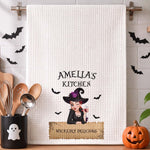 Wickedly Delicious Witch Kitchen Stirring Up Some Magic - Personalized Kitchen Towel 3