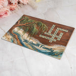 Willow Tree Stream Design Custom Scrabble Family Name - Personalized Cutting Board 2