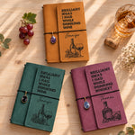 Wine Lovers, Whiskey Bourbon, Rum, Cocktails, Gifts For Her, Him - Personalized Notebook Cover 1