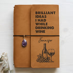 Wine Lovers, Whiskey Bourbon, Rum, Cocktails, Gifts For Her, Him - Personalized Notebook Cover 4