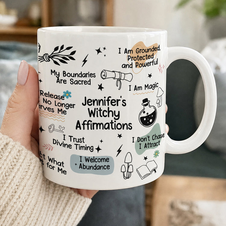 Witchy Affirmations Mug - Gift For Witchy Lovers - Personalized Mug 1