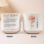 Work Bestie - Gifts For Coworkers, Customize With Name And Birth Flower - Personalized Mug 5