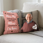 Woven Pillow Hug This Pillow And Know I'm Here - Personalized Pillow Cover 3