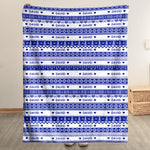 Xmas Gift, Custom Name, Fair Isle Knit Pattern - Personalized Blanket 2