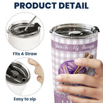 Yarnaholic, Custom Birth Flower & Name - Gift For Yarn Lover, Knitting Lover, Crochet Lover - Personalized Tumbler 9