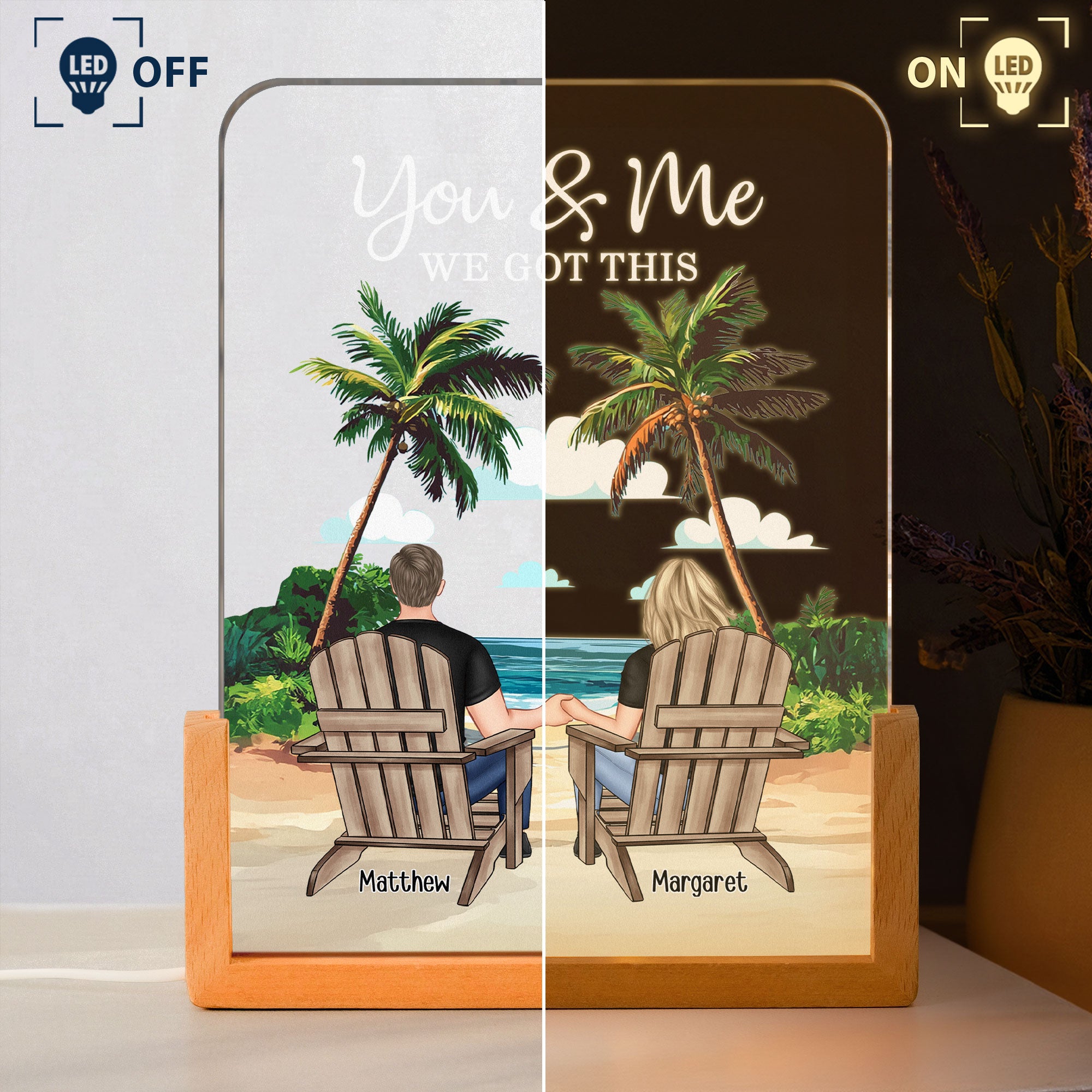 You & Me We Got This Anniversary Gift For Wife, Girlfriend - Personalized Night Light 3