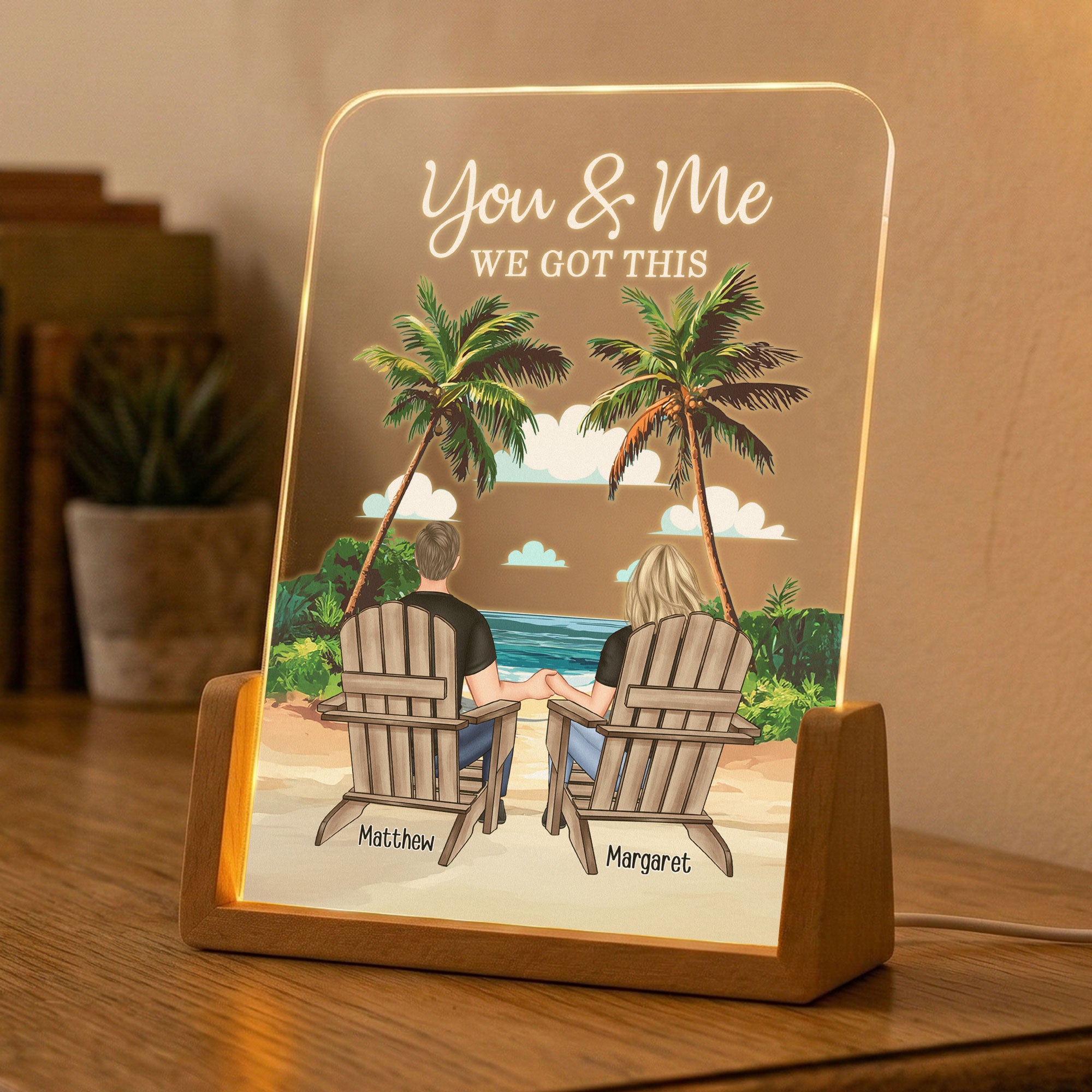 You & Me We Got This Anniversary Gift For Wife, Girlfriend - Personalized Night Light 4