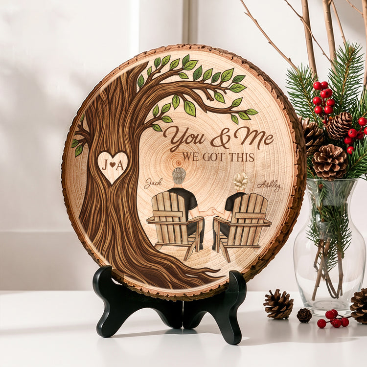You & Me We Got This Anniversary Gifts For Her, Him New Version - Personalized Wooden Plaque 1