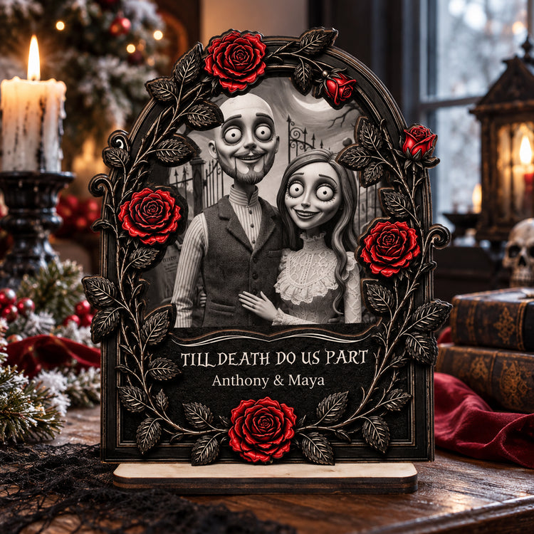 You And Me We Got This Gothic Art Clay - Personalized Wooden Plaque 3