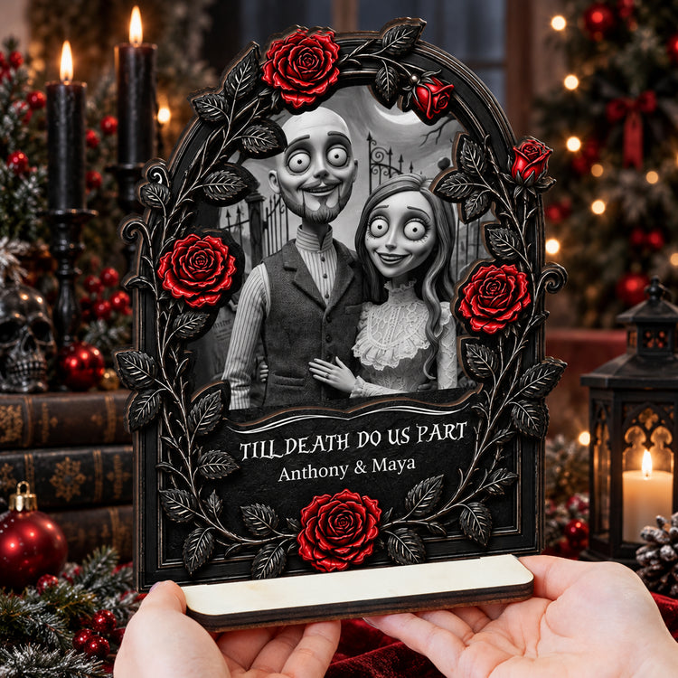 You And Me We Got This Gothic Art Clay - Personalized Wooden Plaque 4
