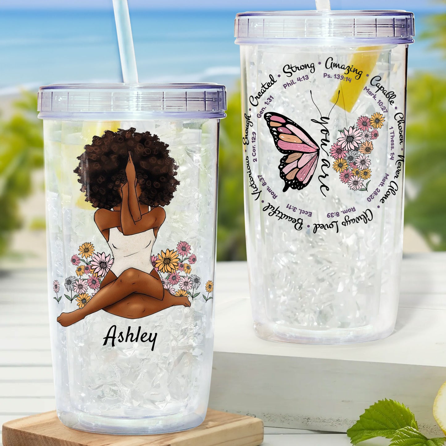 Personalized Reusable Drink Cup with Name - Insulated Acrylic