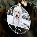 You Left Paw Prints On Our Hearts Custom Photo Pet Loss Christmas Gifts - Personalized Ornament 4