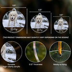 You Left Paw Prints On Our Hearts Custom Photo Pet Loss Christmas Gifts - Personalized Ornament 5