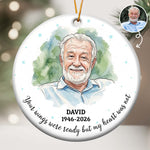 Your Wings Were Ready Custom Photo Watercolor Memorial Christmas Gifts - Personalized Ornament 1