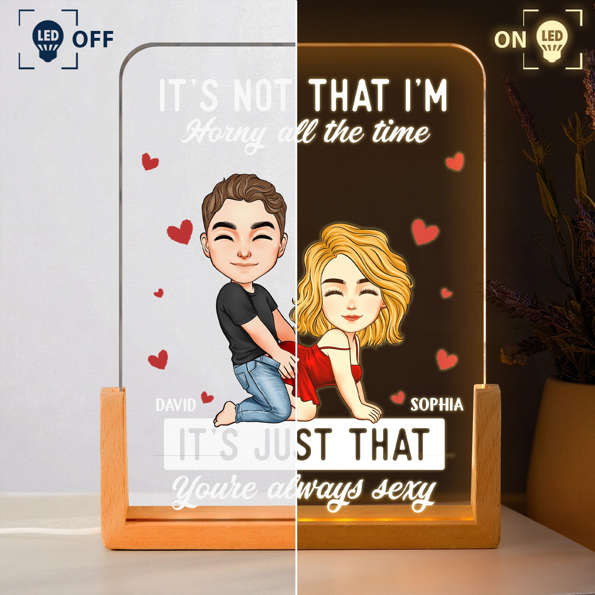 You're Always Sexy Anniversary Gift For Wife, Girlfriend - Personalized Night Light 3