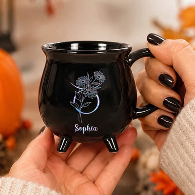 Zodiac Academy Hologram Birth Month Flower Bookish Gift For Her - Personalized Mug