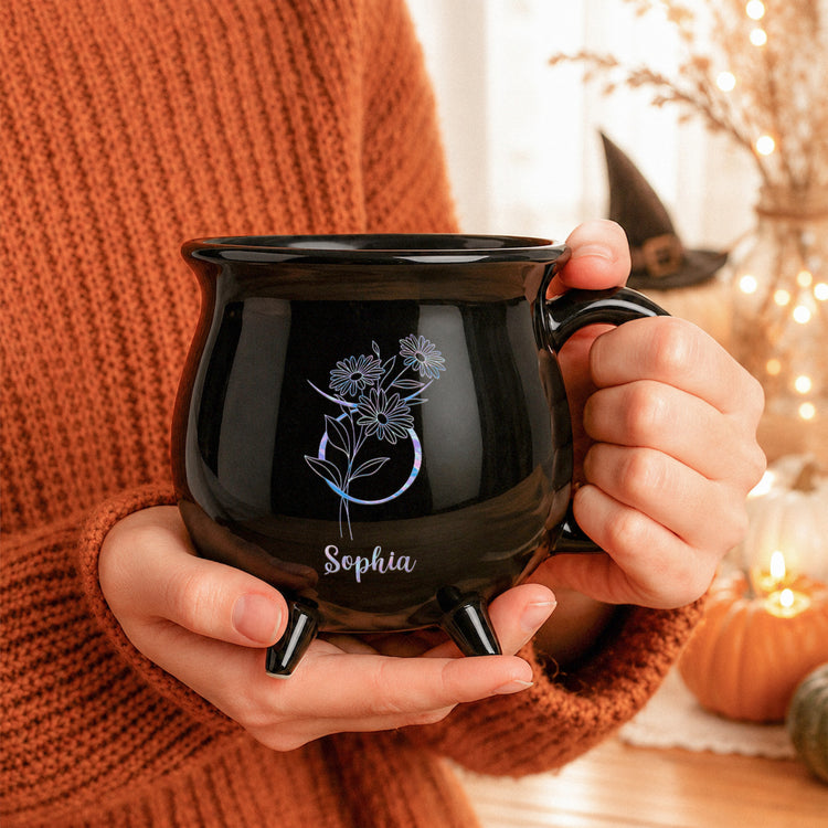 Zodiac Academy Hologram Birth Month Flower Bookish Gift For Her - Personalized Mug 5