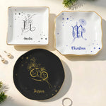 Zodiac Academy Mystical Birth Month Flower Gift For Her - Personalized Jewelry Dish 2