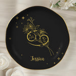 Zodiac Academy Mystical Birth Month Flower Gift For Her - Personalized Jewelry Dish 6