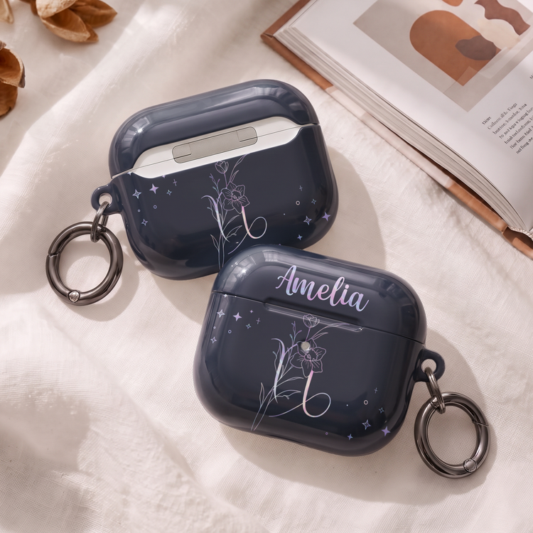 Zodiac Academy Mystical Birth Month Flower Gift For Her - Personalized Protective Case For AirPods 3