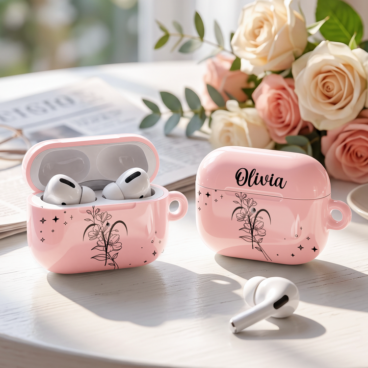 Zodiac Academy Mystical Birth Month Flower Gift For Her - Personalized Protective Case For AirPods 5