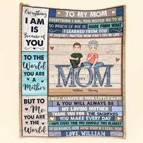 Mom, We Love You 2 - Personalized Mom Blanket