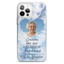 A Big Piece Of My Heart Lives In Heaven - Personalized Clear Phone Case