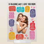 10 Reasons Why I Love You Mom - Personalized Acrylic Photo Plaque