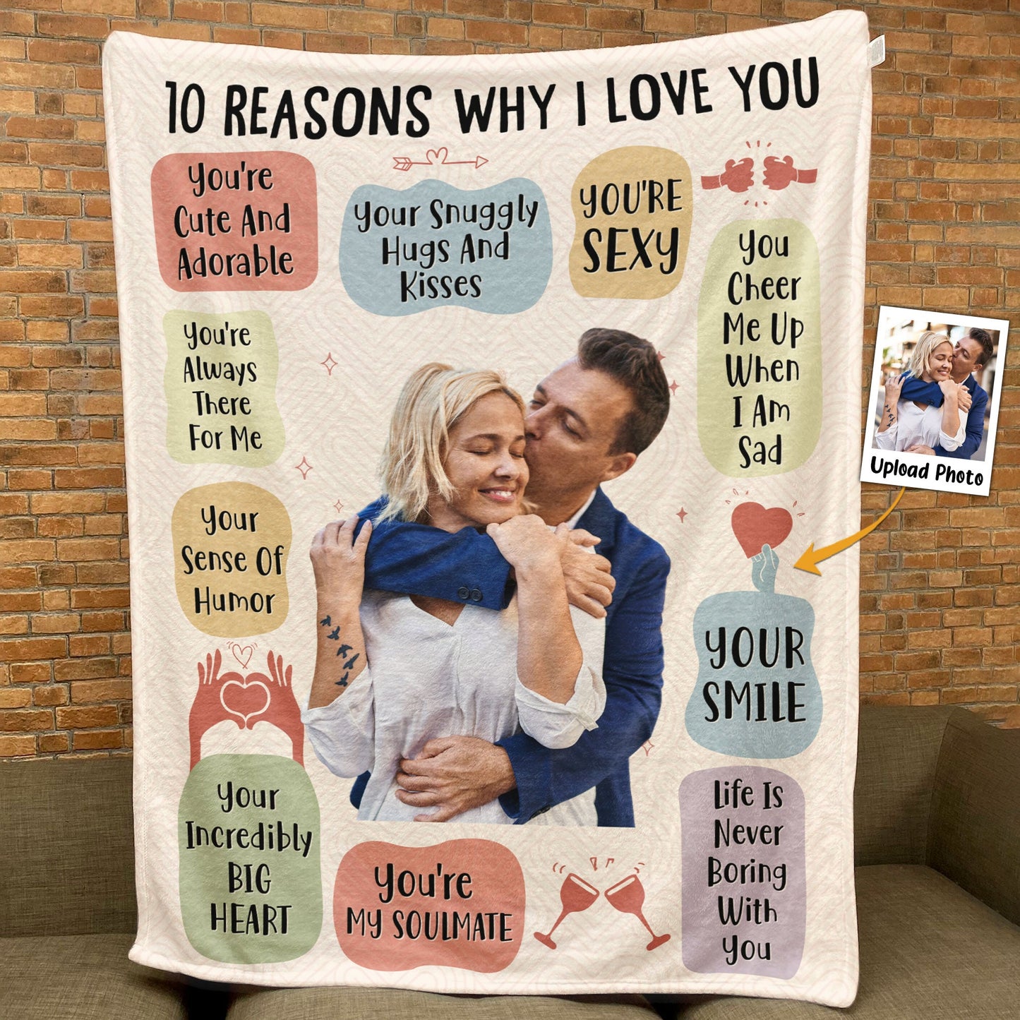 10 Reasons Why I Love You - Personalized Photo Blanket