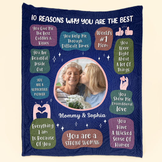 10 Reasons Why Mom Is The Best - Personalized Blanket