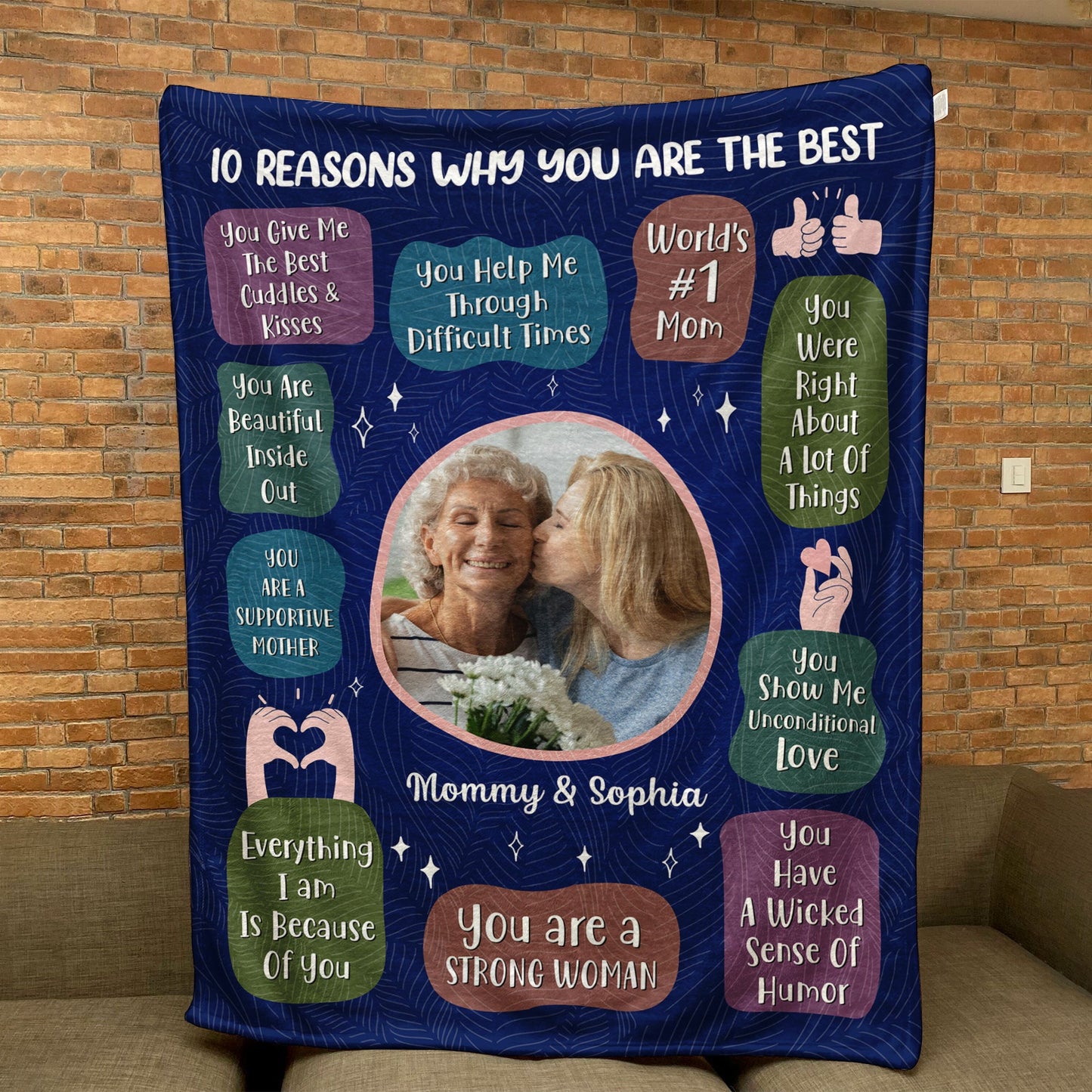 10 Reasons Why Mom Is The Best - Personalized Blanket