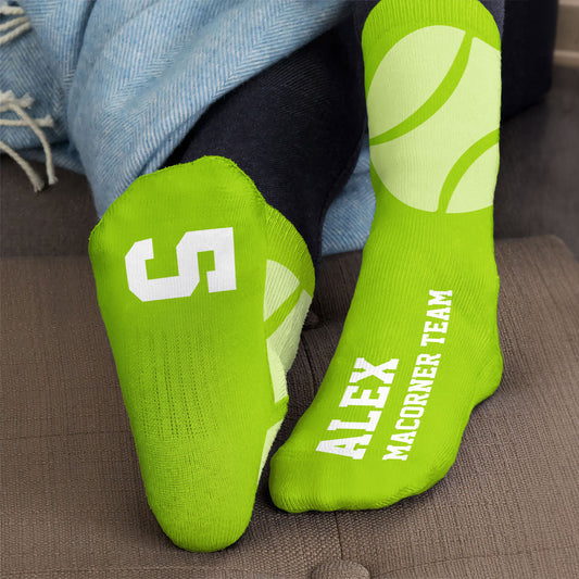 Tennis- Personalized Crew Socks