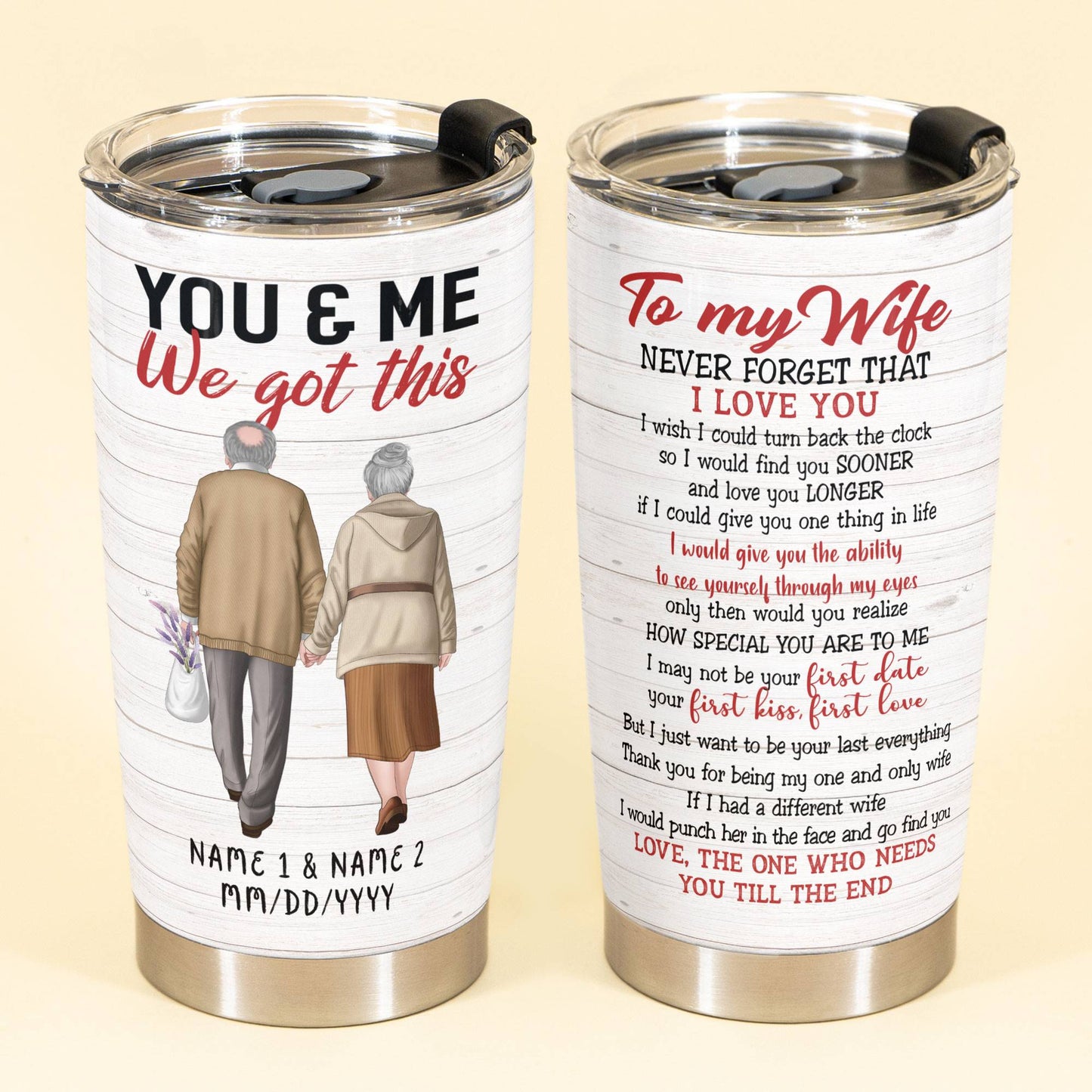 You And Me We Got This, Family Custom Tumbler, Gift For Wife, Husband-Macorner