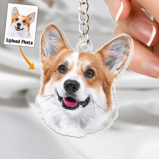 Funny Pet Face - Personalized Acrylic Photo Keychain