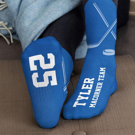 Hockey- Personalized Crew Socks