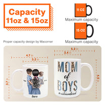 Mom Of Boys Outnumbered - Personalized Mug