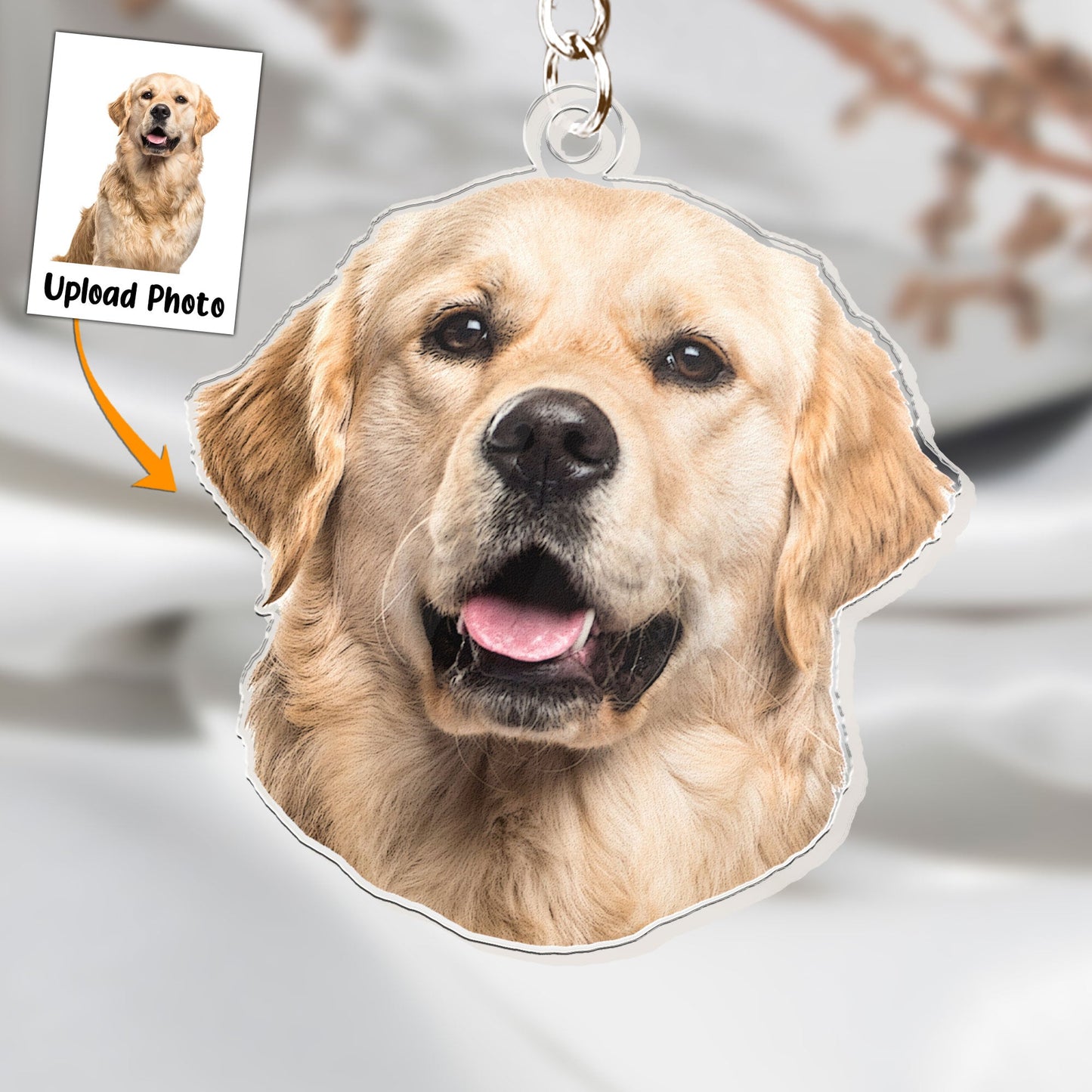 Funny Pet Face - Personalized Acrylic Photo Keychain