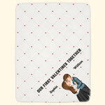 Our First Valentines Together - Personalized Couple Blanket